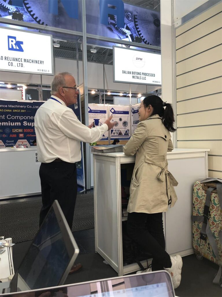Clients negotiation in Hannover Exhibition
