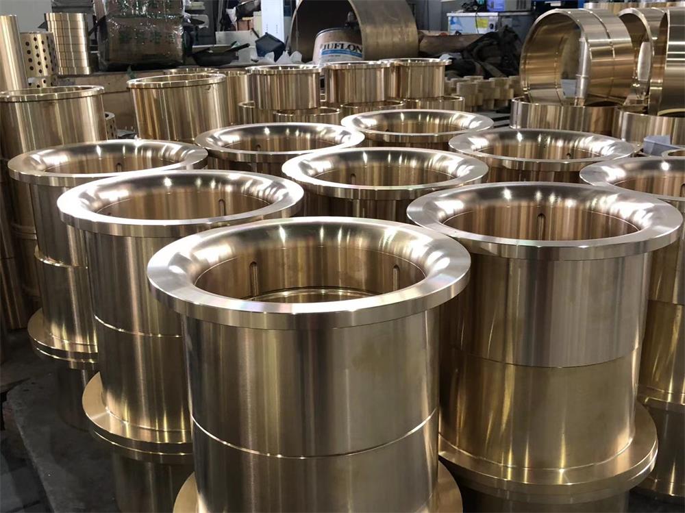 Centrifugal cast bronze bushings and sleeves with machined finish