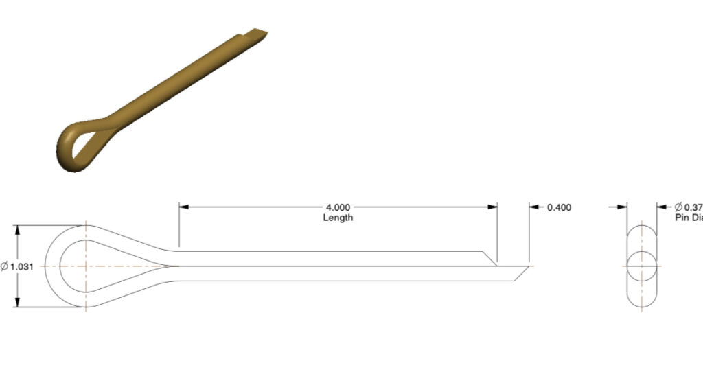 split pins drawing