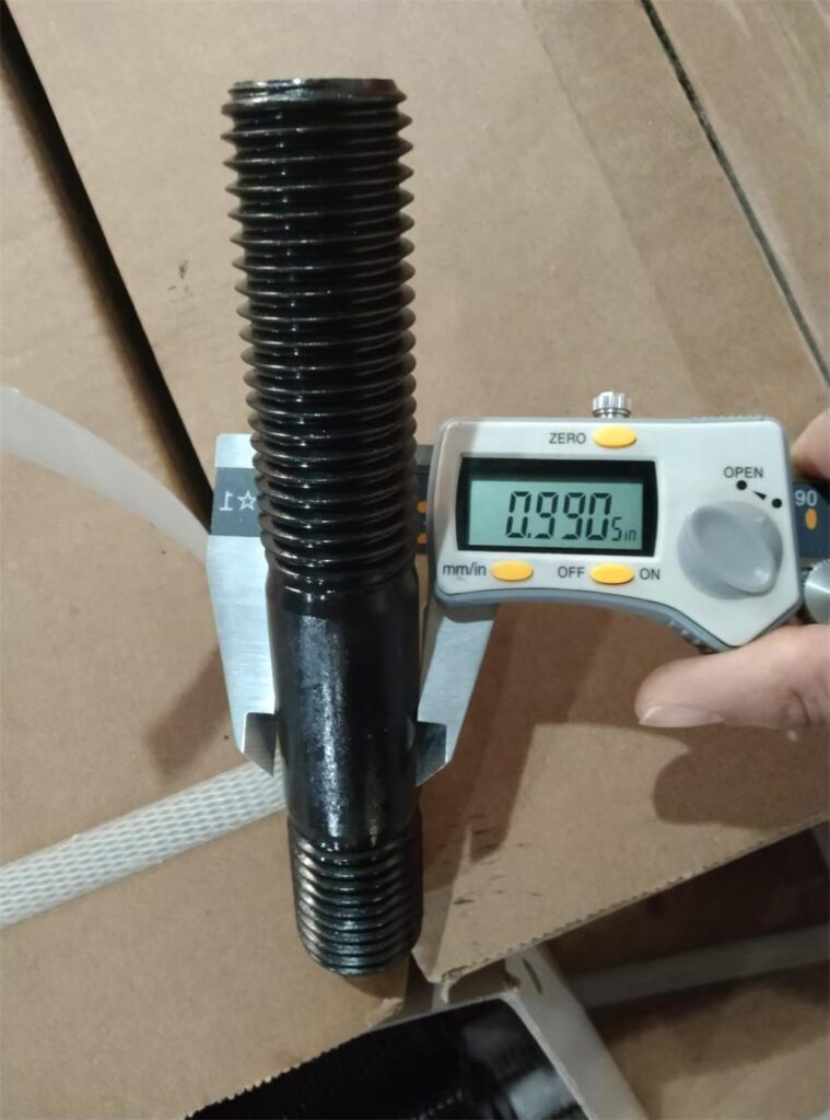 black oxide double threaded fastener