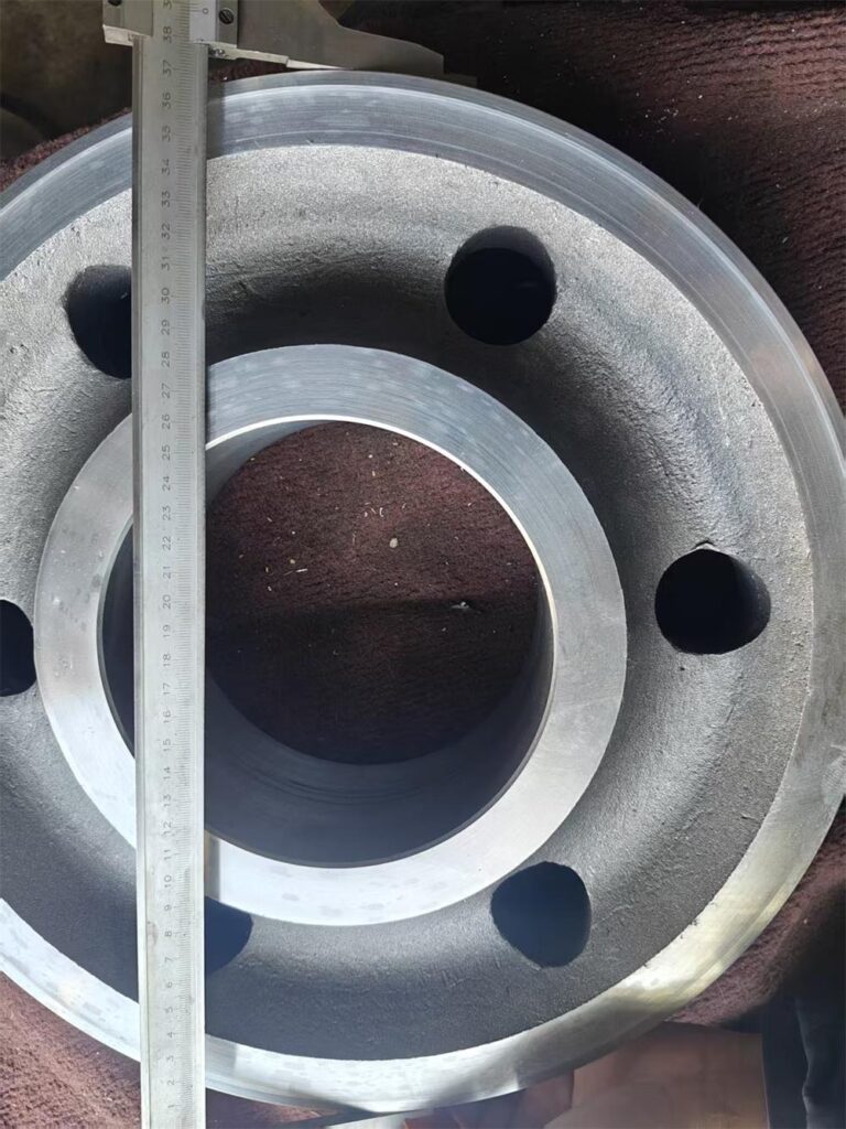 Grooved sheave dimension inspection point 1 outer diameter measurement with vernier caliper