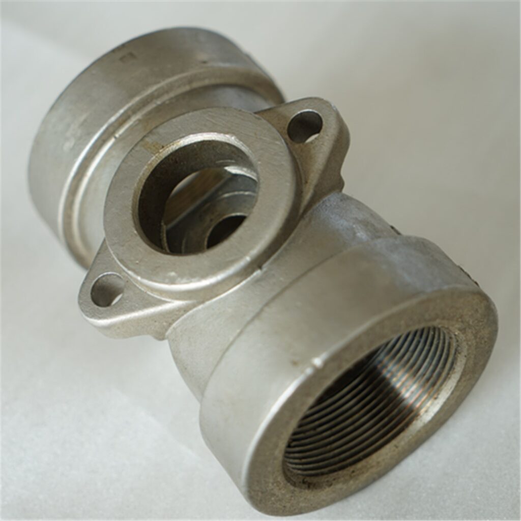 6️⃣ threaded valve casting component precision machined