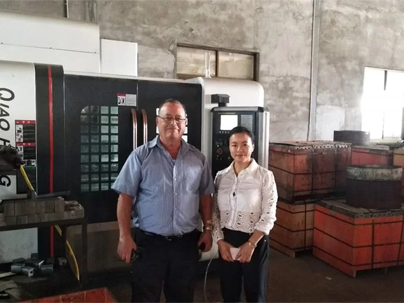 Israel engineer client visiting casting factory for production inspection and technical discussion