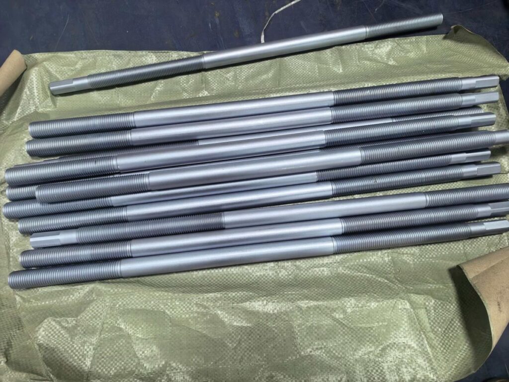 42CrMoA alloy steel adjusting spindles with threaded ends