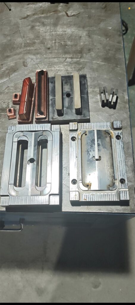 Injection mold components for custom ABS plastic nozzle