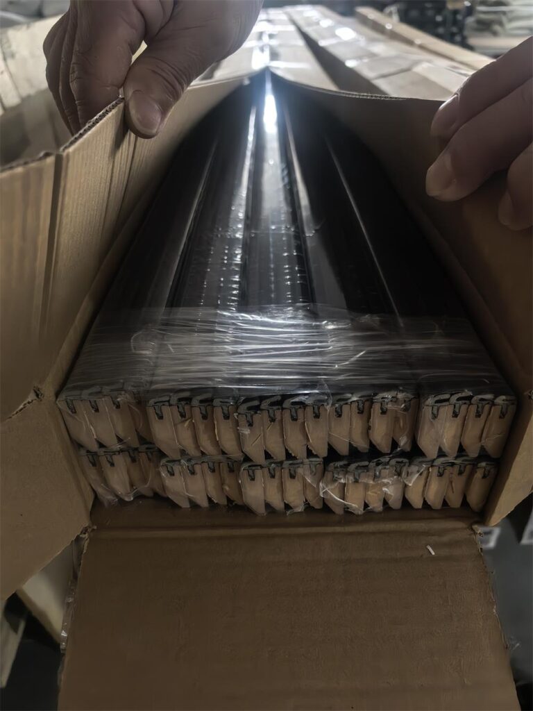 Brown PVC bead seal profiles packed with shrink film and carton