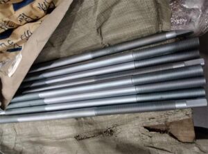 Custom 42CrMoA alloy steel adjusting spindles with external threads and zinc plated surface