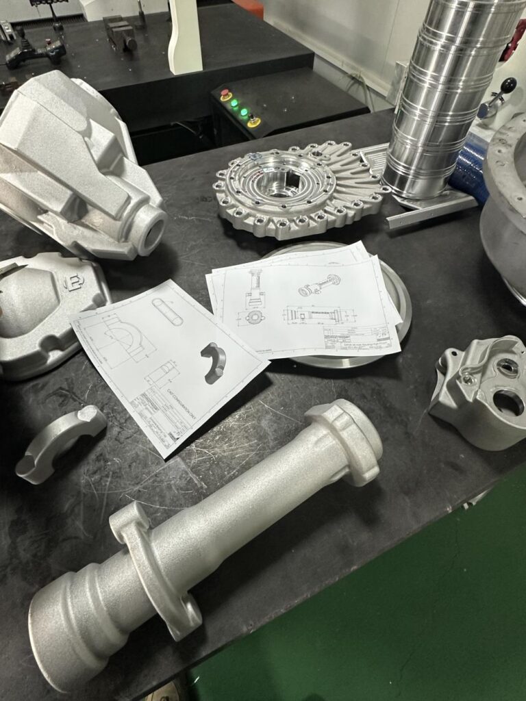 custom aluminum casting parts with engineering drawings
