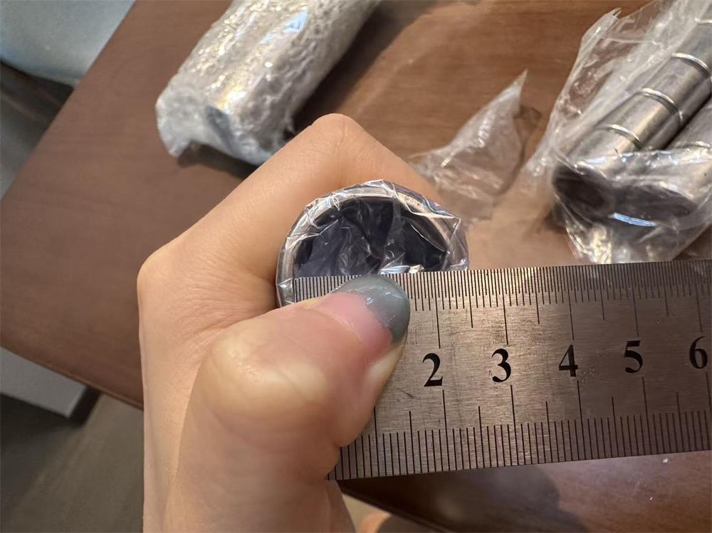 Size checking of custom needle bearing sample before shipment