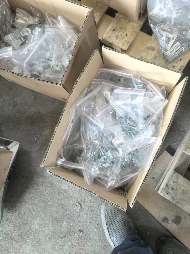 Plastic bag packed fastener kits in cartons