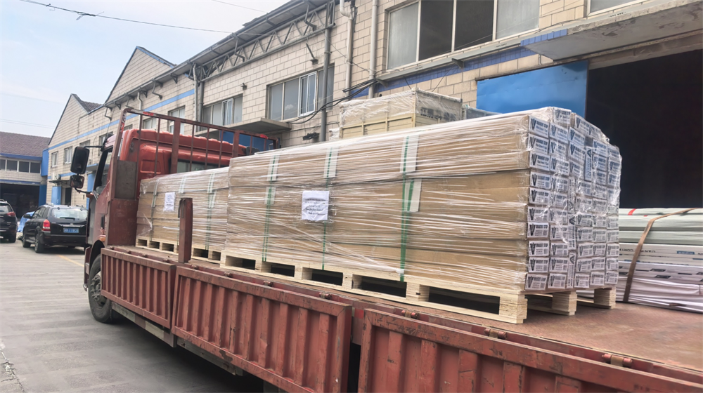 PVC co-extruded profiles loaded for export shipment