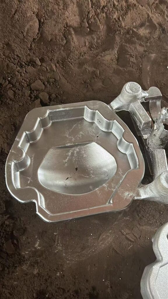 raw aluminum casting part with gating after shell mold casting