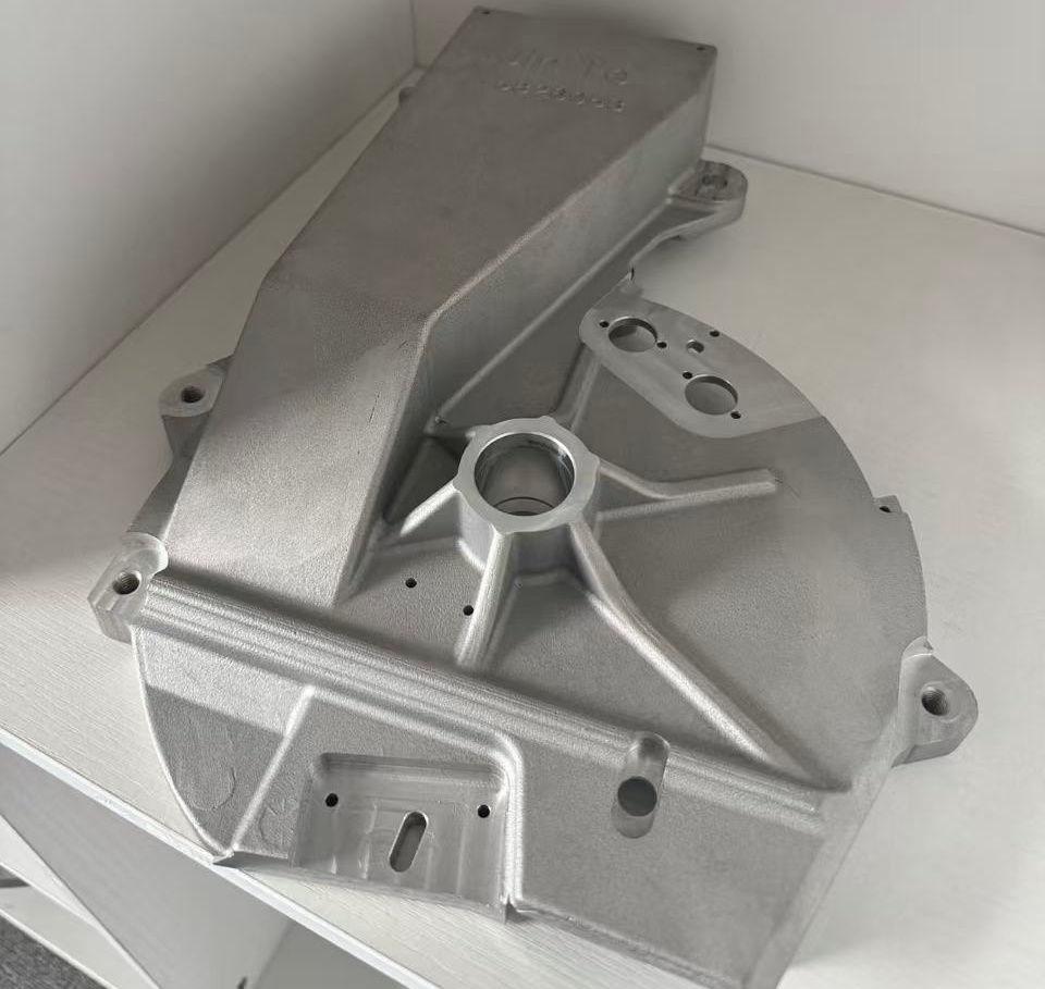 Large custom aluminum casting for industrial equipment housing