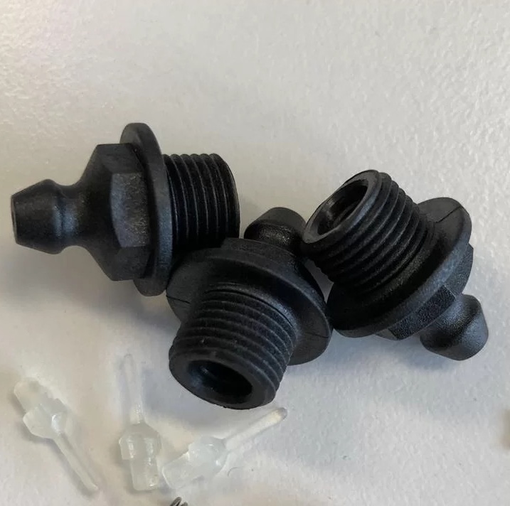Custom injection molded plastic threaded fittings and connectors