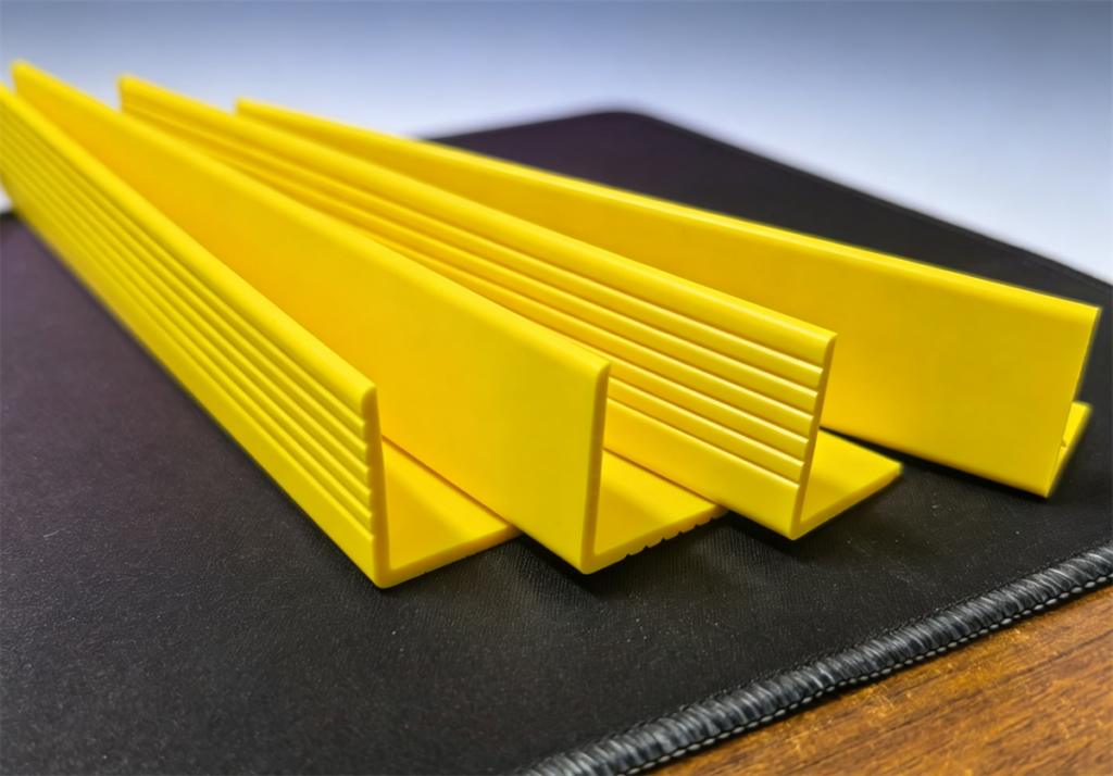 custom yellow pvc extrusion profile close up.png