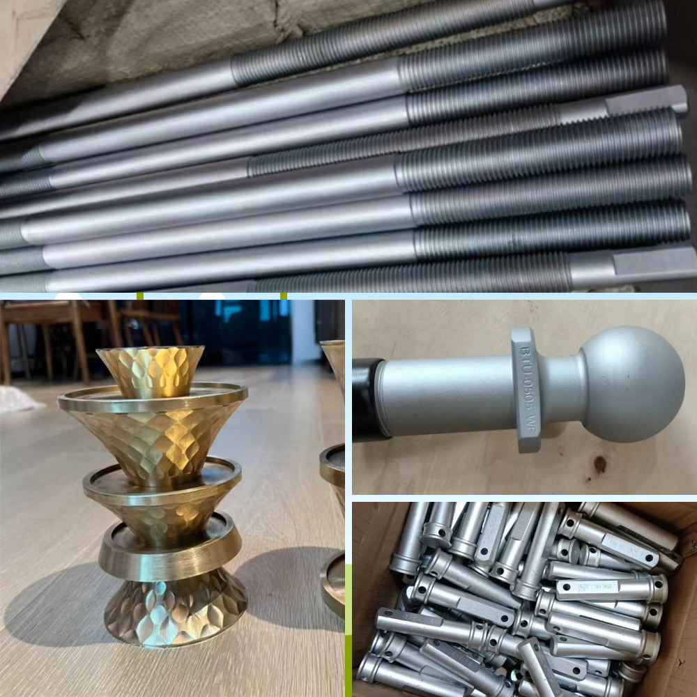 machined precision metal parts collage
